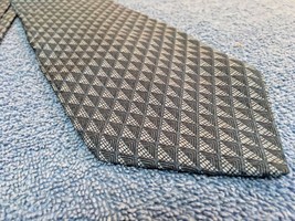 NEW Andrew Fezza Blue Geometric Silk Tie - Never Worn - £5.39 GBP