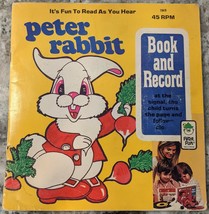 Vintage 1971 PETER RABBIT Book and Record 45 rpm 1949 Peter Pan Records - £6.24 GBP