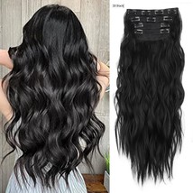 European and American big wave long curly hair wig piece four-piece clip hair - £119.08 GBP