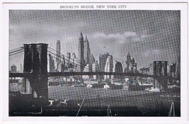 Postcard Brooklyn Bridge Skyline Of Lower Manhattan NYC New York - $2.96