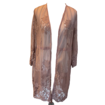 Miss Chievous Womens Duster Sweater Pink Long Sleeve Open Front Lightwei... - $282.50 MXN