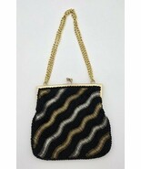 Vintage La Regale Beaded Clutch Purse Gold Silver Bronze Evening Bag Hon... - $554.53 MXN