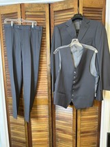 Pal Zileri Cerimonia Italy 3 Piece Suit Wool EU48 US38”x31.5” Luxury Gra... - $59.39