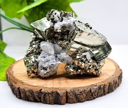 PYRITE OCTAHEDRAL BRILLIANT CRYSTALS on MATRIX from PERU..UNUSUAL POINT ... - $153.45