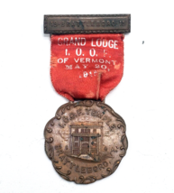 Antique 1915 Brattleboro VT Grand Lodge IOOF Vermont Odd Fellows Medal - £31.20 GBP