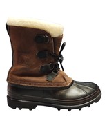 Sorel Kaufman Bighorn Shearling Winter Snow Boots Mens US 11 Brown Black... - $109.29 CAD