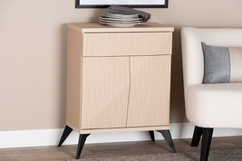Ana Two-Tone Light Brown and Black Wood 4-Door Sideboard Buffet - $1,559.50 MXN