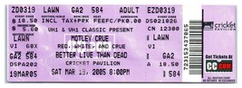Mötley Crüe Concert Ticket Stub March 19 2005 Phoenix Arizona - £8.17 GBP