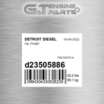 D23505886 Oil Pump Fits Detroit Diesel (New Aftermarket) - £427.83 GBP