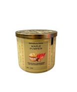 Bath &amp; Body Works Maple Pumpkin Scented 3 Wick Candle 14.5 oz - $31.68
