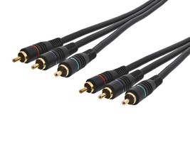GE 6ft Red Green Blue (RGB) RCA M2M Composite Braided Cable - $10.16