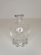 Vintage Imperial Candlewick Sweet Pea 4&quot; Tall Glass Vase Decoration - £31.64 GBP
