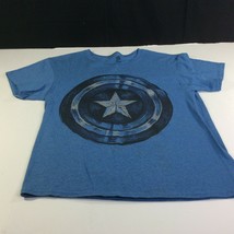 Disney Marvel Captain America Shield Symbol Logo Adult Med M Blue Graphi... - $11.83