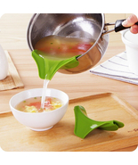 Liquid Funnel Anti-spill Slip On Pour Soup Spout Funnel for Pots Pans Bo... - £7.16 GBP