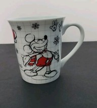 Disney Parks Sketchbook Mickey Mouse Coffee Mug Holiday Winter - £15.94 GBP