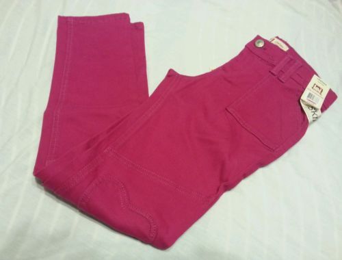 l.e.i. Girls Pants Size 10 Chelsea Lowrise Skinny Adjustable Waist Fuchsia Kids - $11.98