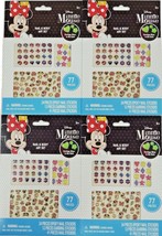 Minnie Mouse Nail &amp; Body Art Set Earring &amp; Nail Stickers Glow in the Dark 4 pks. - £11.86 GBP