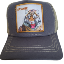 SAVAGE Hat Tiger Trucker Baseball Cap Mesh Panel Adjustable One Size Sna... - $21.77