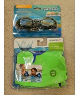 New Speedo Floating Fabric Armbands Green/Blue &amp; Swimming Goggle Anti-fo... - £21.28 GBP