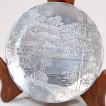 Wendell August Forge Covered Bridge Coaster Aluminum Hand Hammered 4 1/2 inches - £8.55 GBP
