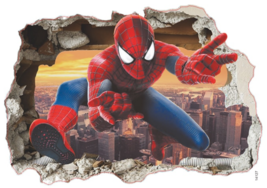 Spiderman Breaking Through Wall Decal / Decorative Sticker 25.5 x 18 - £10.54 GBP