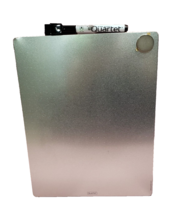 Quartet Magnetic Dry Erase Board 8.5&quot; x 11&quot; Silver Metallic ~ Magnet Mou... - $10.00