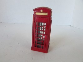 Lemax English 3&quot;H  Red Telephone Booth Diecast Metal #44176   H7-v - $88.16 MXN