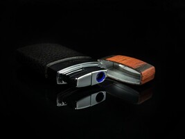 Brizard and Co Dakota Black & Ebony Venezia " Fountain Flame Pocket Lighter NIB image 11