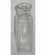 Vintage Square Clear Glass Bottle Apothecary Prop Vase Barn Dig Dump Find - $163.46 MXN