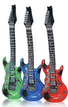 12 Inflatable Guitars Rock And Roll 40&quot; Party Favor Star New Sealed - £29.98 GBP
