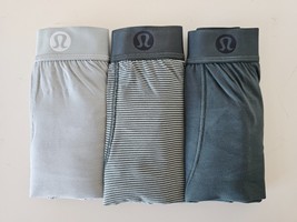 NIB LULULEMON Always In Motion Boxer 5&quot; Grey Stripe Green Size Medium 3-... - $85.49