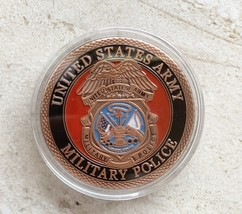MP-Military Police Army Agent Challenge Coin-Gold PL US Army - $15.81
