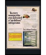 1972 Sears Refrigerator Framed 11x17 ORIGINAL Vintage Advertising Poster - £54.52 GBP