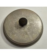 Vintage Aluminum Black Top Knob 9 1/8&quot; Round Pot Pan Replacement Lid #48 - $352.39 MXN