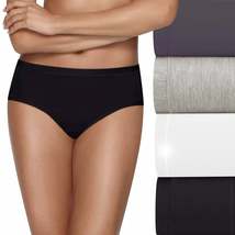 Hanes Womens Ultimate Cool Comfort 4-Pack Low Rise Briefs Panties Black/... - $26.00