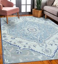 EORC IE487AIV6X9 Hand-Knotted Wool Heriz Rug, 6&#39; x 9&#39;, Ivory - £758.87 GBP