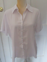 ELEMENTZ white button down dress Blouse Top size L - $8.99