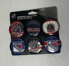 New York Rangers Button Pin Pack Of 6 - $11.76