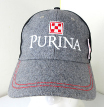 Purina Strapback Hat Gray Black Checkered Embroidered Logo Est. 1894 Pet... - $19.75