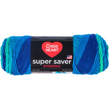 Red Heart Super Saver Yarn-Cool Stripe - £13.11 GBP