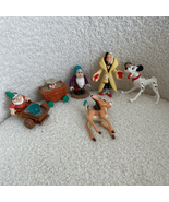 6 Vintage Classic Disney Figures 80s 90s 3 Dwarves Dalmatian Cruella Bambi - $18.00