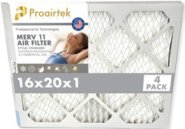 Proairtek AF16201M11SWH Model MERV11 16x20x1 Air Filters (Pack of 4) - £19.92 GBP