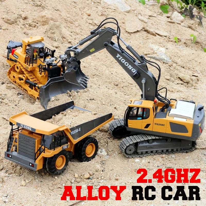 WLtoys 1/20 Alloy 2.4G Rc Excavator / Dump Truck / Bulldozers 11 Channels With - $50.27+