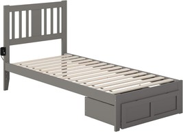 Grey Twin Xl Afi Tahoe Island Bed With Turbo Charger And Foot Drawer. - $334.97