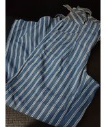 American Eagle Paper Bag Wide Leg Pants White/Blue Striped Women&#39;s Size 2 - $274.64 MXN