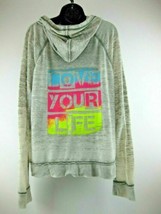 Hang Ten Love Your Life Hoodie Grey Size XL Free Shipping - £18.82 GBP
