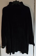 Womens Plus 3X Jones NY Sport Black Turtleneck Knit Chenille Sweater - $18.81