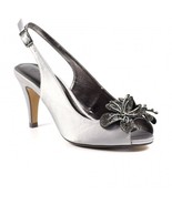 Lunar Ankara Court Shoes in Dark Satin Grey UK 6 (F147) - $71.82