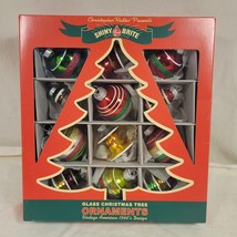 12 Christopher Radko Glass Shiny Brite Christmas Ornaments Vtg 1940’s Design - £25.18 GBP