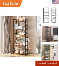 Freestanding 5-Tier Bookcase in Matte Black - Stylish &amp; Sturdy Storage S... - $134.99